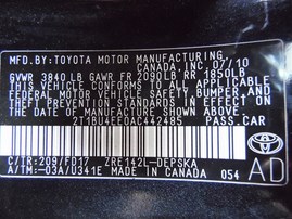 2010 Toyota Corolla S Black 1.8L AT #Z24722
